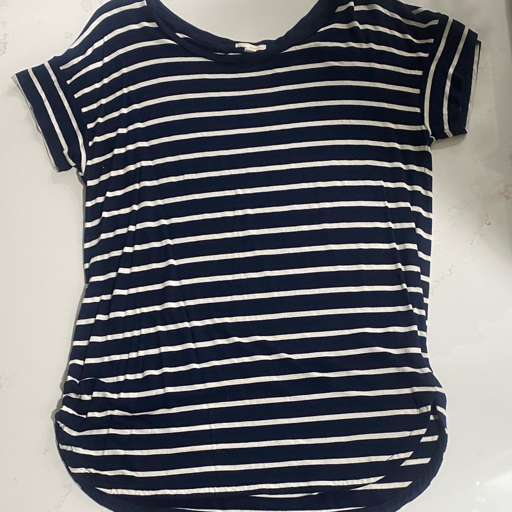 2 for $20 GAP Navy and White Striped Short Sleeve Tunic